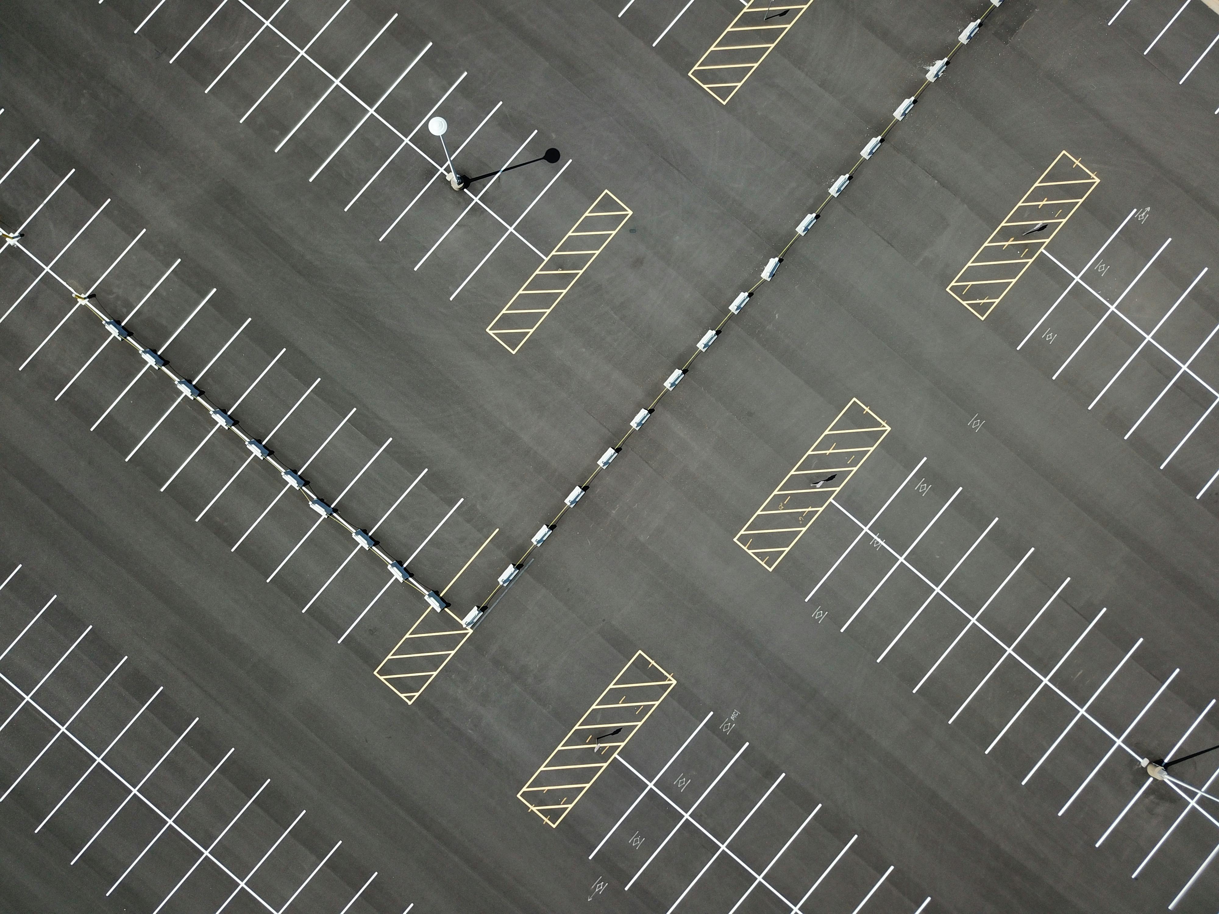 Parking lot striping